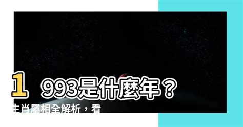 93年是什麼年|1993年是幾年？ 年齢對照表